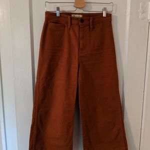 Madewell Emmett Wide-leg Crop 26P, Warm Coffee